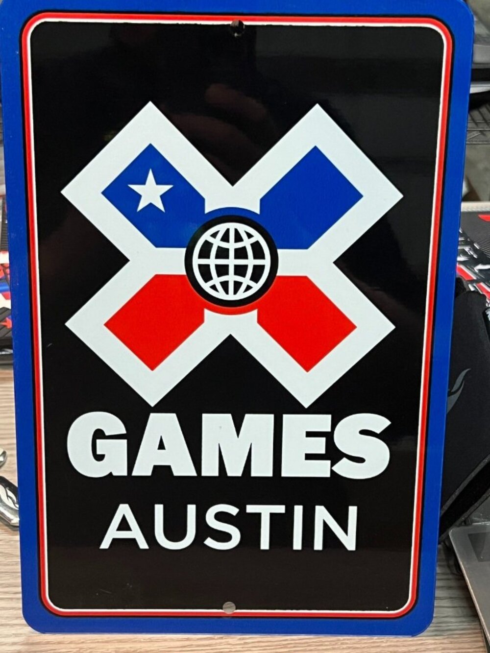 X Games Parking Sign 944155-008 Metal Wall Decor License Style Black